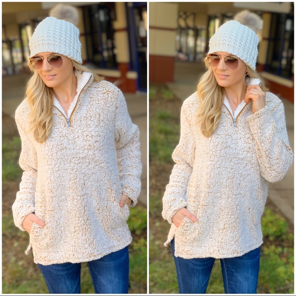 ✨LAST ONE ✨Mustard Sherpa pullover - Picture 2 of 3